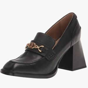 Sam Edelman Black Loafers with Gold Accent